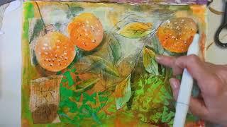 How To Paint Sunny Oranges In An Art Journal