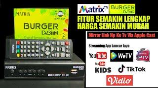 SET TOP BOX MATRIX BURGER DVBT2  || Matrix Hijau Yang Kaya Fitur Dan Lebih Murah