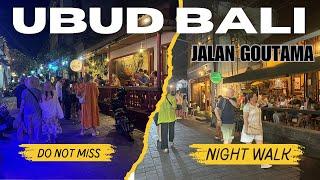 Ubud in Bali Vlog Night Street Walking Tour Popular Tourist Area 2024