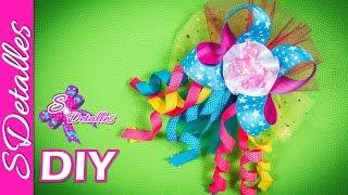 How to make Ribbon Bows: Multicolor Ribbon Bow # 2 | Video# 20 | SDetalles | DIY