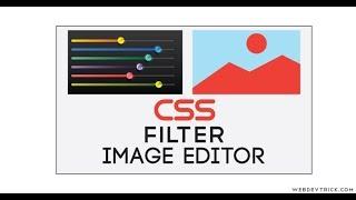 How To Make CSS Filter Image Editor Using HTML/CSS/JavaScript | CSS Image Filters