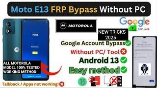 NEW 2025 : Motorola Frp Bypasss Android 13,14  | Moto G82,G84, G54, G10 Latest All moto Frp Unlock