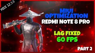 MIUI 12.5.8.0 BGMI LAG FIX // REDMI NOTE 8 PRO 