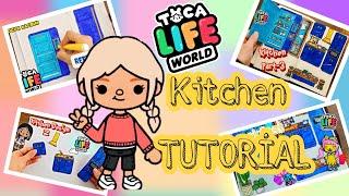 Toca Life Kitchen Tutorial (full part ) / Toca boca mutfak yapımı / Toca Boca Kağıt Bebek Evi