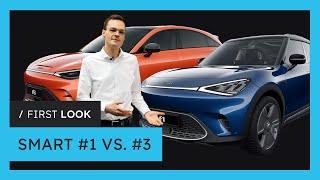 smart #1 vs #3 - Der ULTIMATIVE Vergleich mit beiden Crossover-SUV (Features/Reichweite/Abmessungen)