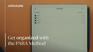 How to use the PARA Method on reMarkable | Using reMarkable