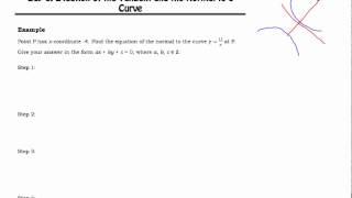 Equations of Tangents and Normals