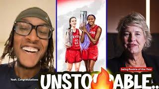 NBA Players & Iowa Coach Lisa Bluder Viral Reactions Caitlin Clark's WNBA Rookie of the Year Award