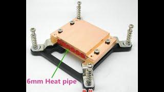 PC CPU Radiator For Intel 115X 1366 i5 i7 Heatpipe 6 Holes Copper Board Clamps 6mm from Aliexpress