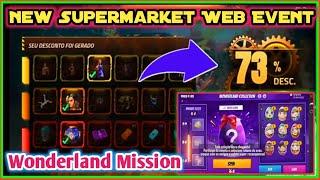 New Supermarket In Free Fire || Wonderland Web Mission, Bunny Token Free Items,