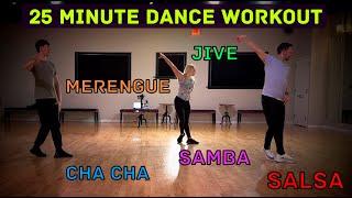 25 Minute Dance Workout - Cha Cha, Samba, Merengue, Salsa, Swing, Jive | Follow Along