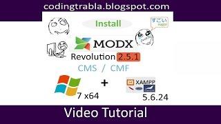 Install MODX Revolution ( Revo ) 2.5.1 on Windows 7 localhost - open source PHP CMS/CMF byAO