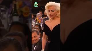 DiCaprio stunned by Gaga’s accidental touch at #goldenglobes #leonardodicaprio #ladygaga