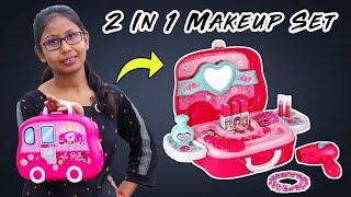 Makeup Beauty Set Unboxing | Makeup Kit for Girls | Pretend Play 2 In 1 Makeup Vanity Box Case