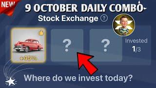 X Empire Stock Exchange 9 October | X Empire Investment Fund | X Empire Daily Combo Today