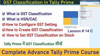 Complete Detail of GST Classification in Tally Prime | What is HSN/SAC