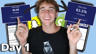 I Tried Shopify Dropshipping Using Snapchat Ads.... ($0-1000)