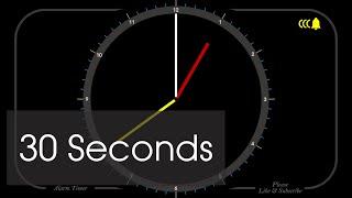 30 Seconds - Analog Clock Timer & Alarm - 1080p - Countdown