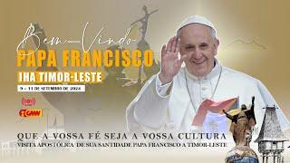 TRANSMISAUN DIRETA CHEGADA PAPA FRANCISCO IHA TIMOR-LESTE  Día  09/09/2024