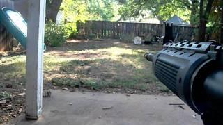 A&K LR300 airsoft gun test fire