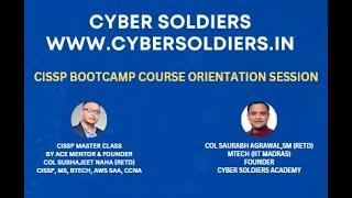 Webinar on Info Sec Career and CISSP Orientation by Cyber Soldiers - 15 Feb 23