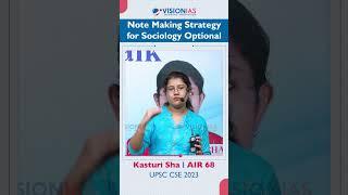 Toppers Tip 597 | Kasturi Sha | AIR 68, UPSC CSE 2023 | Sociology Optional