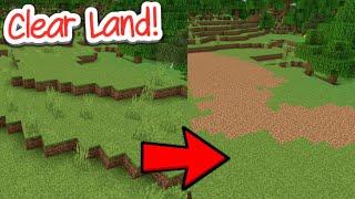 How to Clear and Flatten Land INSTANTLY on Minecraft! (1.21+)