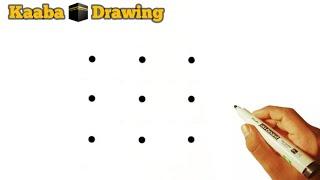 Kaaba  Drawing Tutorial | How To Draw An Kaaba With 6 Dots Easy | কাবা শরীফ আর্ট | Art Video easy