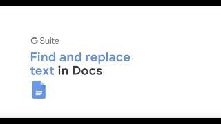 Find and replace words in Google Docs