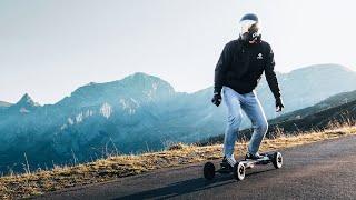 Riding the VELAR Electric Skateboard on Mountain Peaks