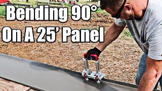 Bending a 90° Leg on a 25' Panel