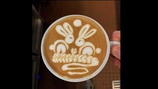 Latte Art for Beginners | Free Pour | Rabbit