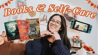 Fall Reading Vlog  self-care & slowing down with cozy books & video games