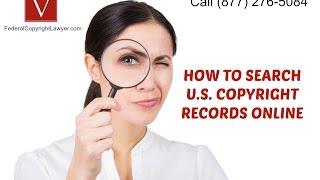 How to Search Copyright Records Online by Attorney Steve