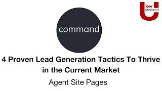 4 Proven Lead Generation Tactics - Agent Site Pages