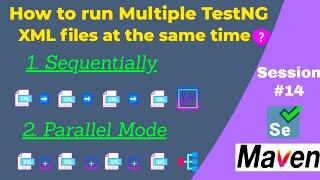 How to run multiple TestNG XML Files simultaneously sequentially & in parallel using Maven pom.xml