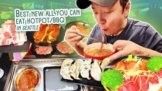 BEST NEW All You Can Eat Hotpot BBQ & BIGGEST Dumplings in Seattle