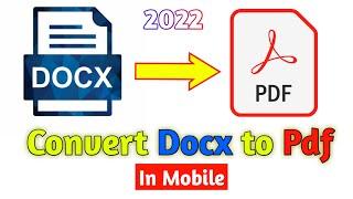 How to Convert Docx to Pdf in Mobile| How to Convert Docx to Pdf| Docx to Pdf| Sm Infotech|