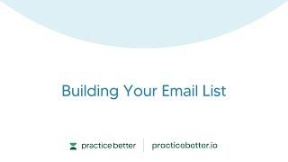 BBC: Building Your Email List | Laura Schoenfeld