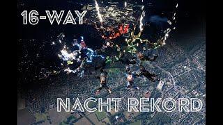 Formation Skydiving (FS) German Night Record 16-way launched by GVR