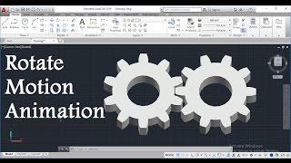 How To Create 3D Gear Rotate Motion Animation In AutoCAD - Script (Rotate) Command