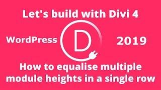 How to equalise multiple divi module heights in a row