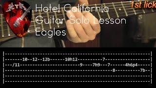 Hotel California Guitar Solo Lesson - Eagles (with tabs)