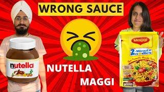 Don't Choose the WRONG Sauce Challenge !  *Weird Combinations* | Anjali and Hunny