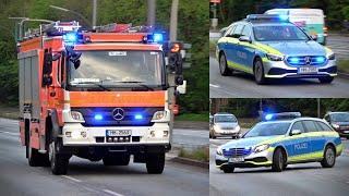 ["LÄCHELN BITTE" - POLIZEI wird GEBLITZT!] - HLF BF Hamburg Osdorf/F-14 + Doppel FuStW Polizei HH