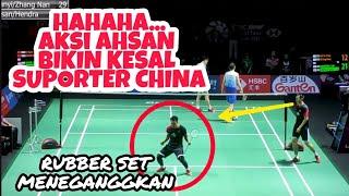 Pertandingan AHSAN dan HENDRA YANG DISOROTI BWF. Great Daddies tunjukkan AKSI ke Suporter China