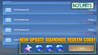 NEW NO LIMIT ML REDEEM CODES THIS JANUARY 2024 | REDEEM YOUR FREE DIAMONDS CODES IN MOBILE LEGENDS