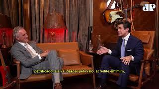 Brazilian Interviewer makes an impression of Jordan Peterson in interview with him.