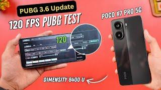 POCO X7 Pro PUBG Test 120 FPS: LIVE FPS Meter, Screen Recording, Battery & Heating Test