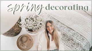 SPRING DECORATE WITH ME // decorating ideas for spring 2023 // bedroom decorating